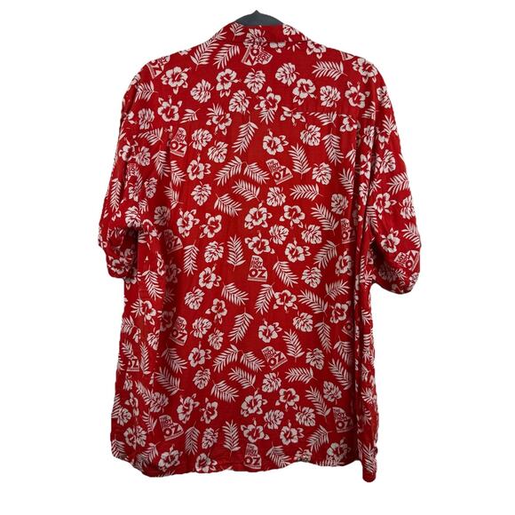 Vintage Designs By Anthony Red Floral The Boy From Oz Hawaiian Shirt Medium - Picture 6 of 11